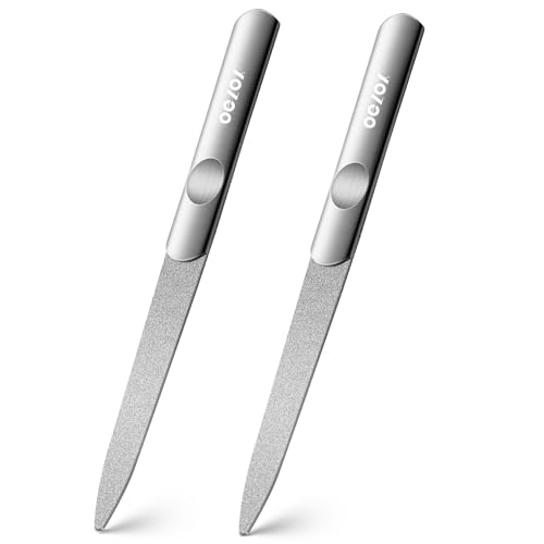 BEZOX Metal Nail File – Durable, Double-Sided Precision Fingernail Files for Women, Stainless Steel Finger Nail Buffer for Smooth, Shiny, Salon-Worthy Nails - color: Silver, size: Short