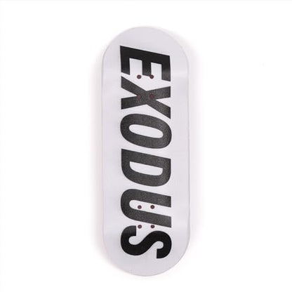Exodus Deep Concave Fingerboard Deck (White Bold, 33mm)