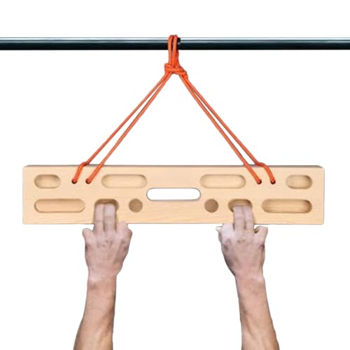 Climbing Fingerboard Wooden Multi-Grip Portable | Climbing Hangboard Doorway Mount for Climbers Beginner Men Women Home Gym Indoor Fitness Workout