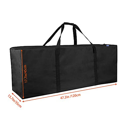 INFANZIA 47in Large Travel Duffel Bag, 600D Water Resistant Foldable, 196L | Sport Luggage Bag with Upgrade Zipper, Foldable Equipment Storage Bag, for Moving Camping Tent Tripod Fishing - size: 47x15x17 inch