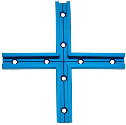 POWERTEC 71495 Double-Cut Profile Universal T-Track (48 inch) w/Intersection Kit and Wood Screws - size: 48" Track (2PK) w/ Intersection Kit (1PK) & screws