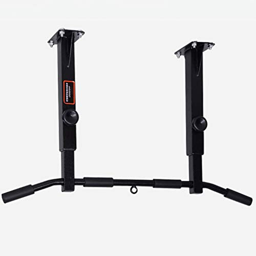 Ceiling Mounted Pull Up Bar Multi-Grip Upper Body Workout Bar Joist Mounted, Strength Training Fitness Equipment Chin-Up Frame Exercise Workout Equipment Supports 600lbs - color: Black