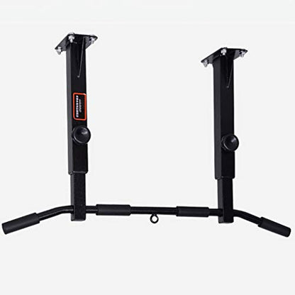 Ceiling Mounted Pull Up Bar Multi-Grip Upper Body Workout Bar Joist Mounted, Strength Training Fitness Equipment Chin-Up Frame Exercise Workout Equipment Supports 600lbs - color: Black