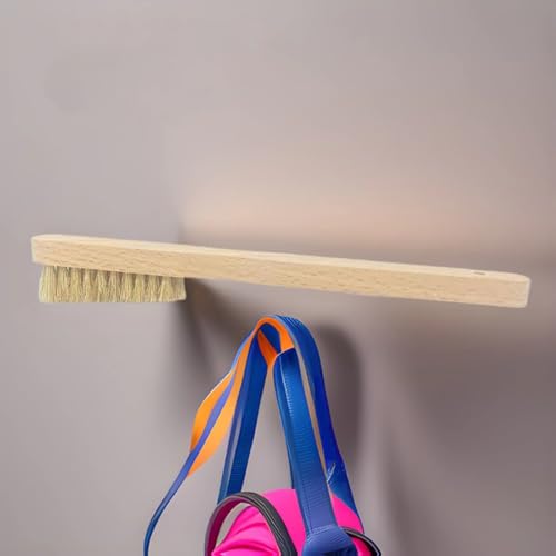 cdar Rock Climbing Brush with Wooden Long Handle Thick Boar Bristles Indoor Outdoor Climbing Bouldering Brush Cleaning Tool