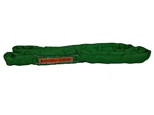 Power Lift PL2x7' Green Polyester Round Sling (5,300 lbs. Vertical Capacity) | Various Sizes in Listing | Kennedy Wire Rope & Sling Company | Proudly Manufactured in the USA - color: Green (PL2) - Vertical Capacity: 5,300 lbs., size: PL2x7'