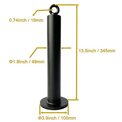 Weight Loading Pin 2 inch,Olympic Weight Plate Loading Pin for Cable Pulley System LAT Pulldown,Heavy Duty Gym Equipment Weights Lifting Pin with Carabiner