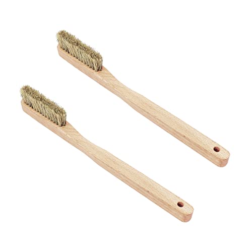 Rock Climbing Brush & Bouldering Brush with Thick Ultra Durable Boar's Hair Bristles and Ergonomic Handle for All Climbing Holds & Climbing Chalk Types Indoor or Outdoor (CJ-CB2028B (2 PCS))