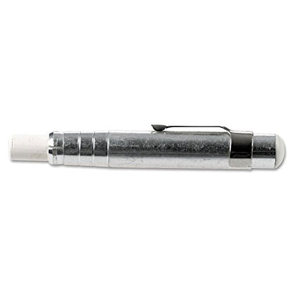 Charles Leonard Pen Style Aluminum Chalk Holder with Chalk, Silver (74541) - color: Silver