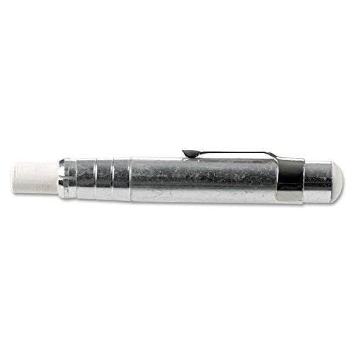 Charles Leonard Pen Style Aluminum Chalk Holder with Chalk, Silver (74541) - color: Silver