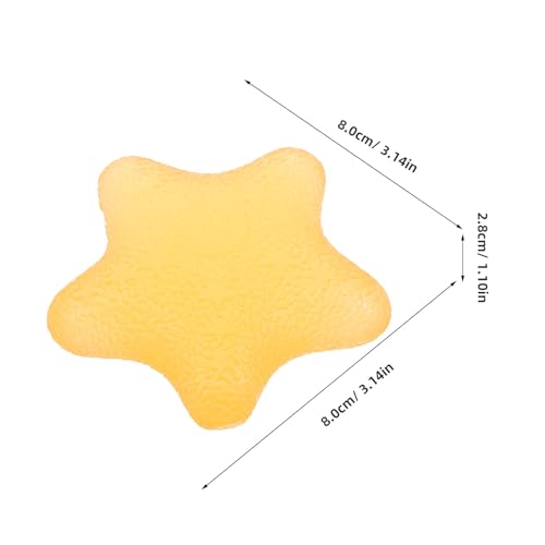 2pcs Hand Grip Exercise Ball - Finger Exerciser Star - Hand Grip Squeeze Star for Strength, Stress & Recovery, Muscle Training, Sports Rock Climbing Pink - color: Yellow