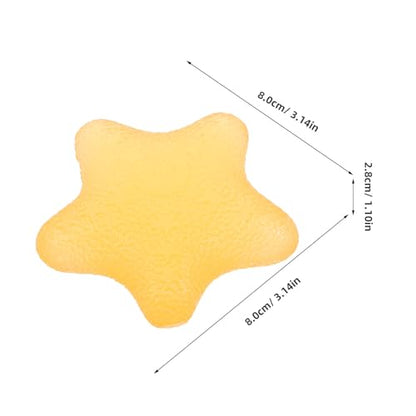 2pcs Hand Grip Exercise Ball - Finger Exerciser Star - Hand Grip Squeeze Star for Strength, Stress & Recovery, Muscle Training, Sports Rock Climbing Pink - color: Yellow