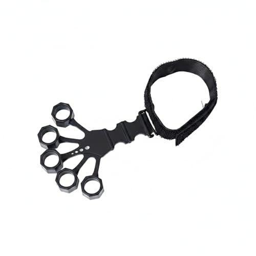 Silicone Finger Resistance Band for Hand Strength & Extension Exercise - Portable Grip Trainer for Fitness & Office Use (Black, 1 Pack)