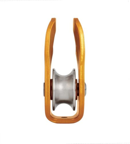 Petzl, FIXE, Compact Pulley with Fixed Side Plates, Yellow - color: Yellow