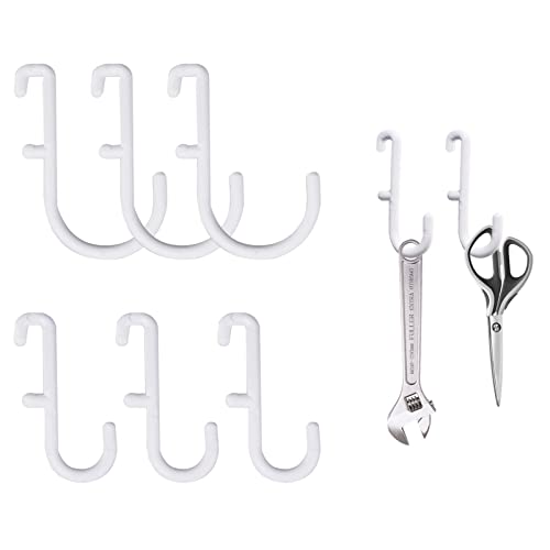 Chris.W 8Pack Pegboard Hooks Kit Peg Hooks Assortment, Keys Jewelry Utensils Hanging Organizer, Easy to Attach and Move -Compatible with IKEA Skadis Pegboard(3pcs S + 5pcs M) - color: 8pcs Pegboard Hooks