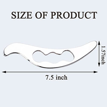 Muscle Scraper Tool-IASTM Tool, Stainless Steel Gua Sha for Body | Double-beveled stainless steel edges support targeted scraping on the back, arms, legs, neck and shoulders - size: Bird Shape