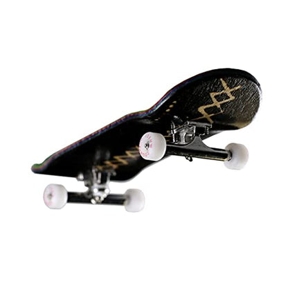 NOAHWOOD PRO Fingerboards Finger Skateboards(NW11s Kickflip Deck 97mmx34mm 5-Layer Colour Maple Wooden Handmade)+(NW Prince 34mm Trucks)+(NW iii Logo Handmade Wheels) (Zipper) - color: Zipper