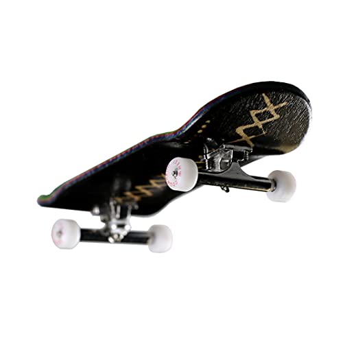 NOAHWOOD PRO Fingerboards Finger Skateboards(NW11s Kickflip Deck 97mmx34mm 5-Layer Colour Maple Wooden Handmade)+(NW Prince 34mm Trucks)+(NW iii Logo Handmade Wheels) (Zipper) - color: Zipper