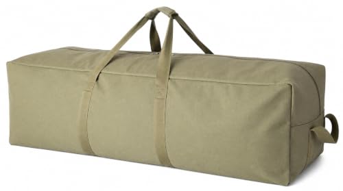 DoYiKe Extra Large Canvas Travel Duffle Bag Heavy Duty, Sports Duffel Military Camping Tent Storage 150L Armygreen - color: Armygreen, size: 150L