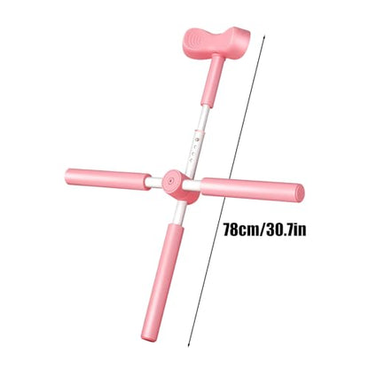 Back Stretcher Yoga Stick Upper Body Alignment Stretching Bar | Exercise Cross Stick for Home Apartment Bodybuilding Fitness Workout After Sports - color: Pinkk