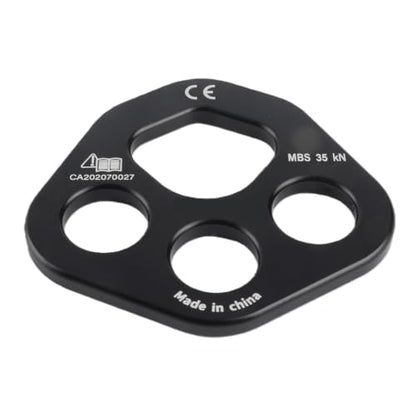 aqxreight Rope 3 Holes Force Rigging Plate Divider Finger Force Clim EquipmentBlack Each and of The Rigging Plate Minimize Wear and 3 Holes Rigging PlateRigging Plate Divider Plate3 - color: Black