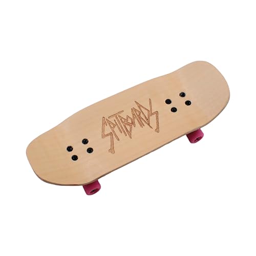 SPITBOARDS® 34mm Fingerboard Oldschool Cruiser Pro Complete Setup, Pre-Assembled 5-Layer Wood, Pro Trucks, Soft Urethane 60D Bearing Wheels, Real-Wear Graphics, Lasered Foam Tape 'Heavy-Metal' - color: Heavy-metal