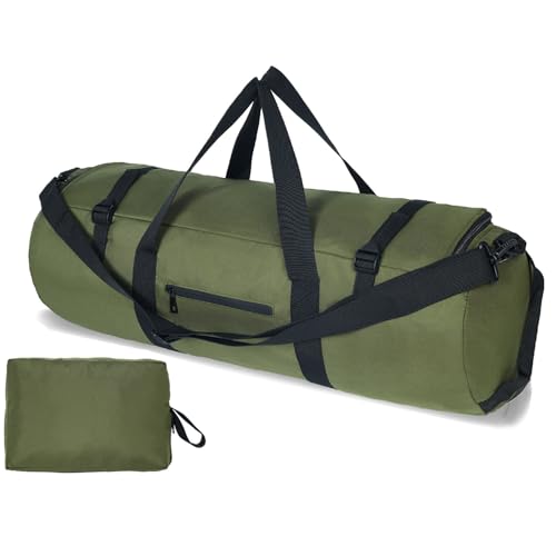 Arxus Duffle Bag 30L/50L/90L Long Travel Bag for Baseball Bat Tent Large | Extra Large Luggage, Sport Equipment Storage, Camping, Gym, for Men, with Shoulder Strap - color: Green, size: 30L