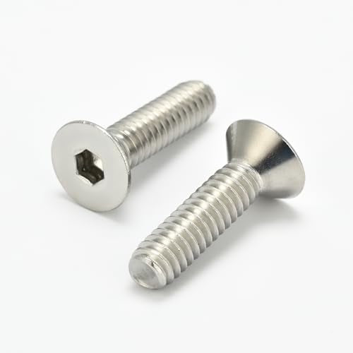 50 Pcs 1/4-20 x 2 Flat Head Socket Cap Screws Countersunk Bolts,304 Stainless Steel 18-8,Allen Socket Drive,Bright Finish,Fully Machine Thread (1/4-20 x 2 (50pcs)) - size: 1/4-20 x 2 (50pcs)