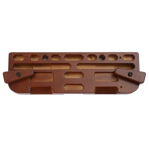 ACAGALA Climbing Grip Trainer Hangboard Rock Climbing Wall Climbing Grips Fingerboard for Effective Strength Training Smooth Surface with Detachable Pinch Hold - color: Rosewood