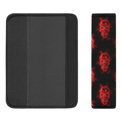 2 Pack Red Skull Car Seat Straps Shoulder Pads Universal Soft and Comfortable Seat Belt Cushion for Adults and Children, Stroller Pushchair High Chair - color: Pattern 920