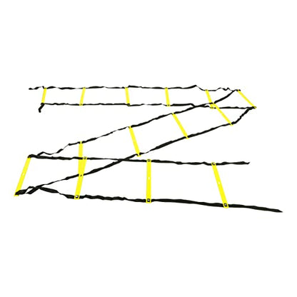 banapoy 7M Agility Ladder, 14 Rung Fixed Distance Speed Training Equipment with Angle Marks for Soccer Football Fitness Coaches and Athletes - color: Yellow