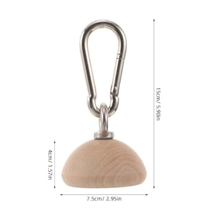 HANABASS Wooden Grip Strength Trainer Half Sphere for Rock Climbing, Lightweight Ergonomic Wood Pinch Block with Slip Resistant Surface, Enhances Grip Strength for Outdoors and Home Use
