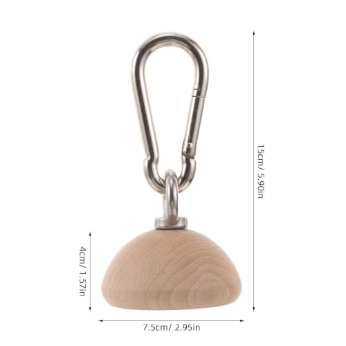 Totority Wooden Half Sphere Grip Strengthener for Rock Climbing, Ergonomic Natural Wood Finger Exerciser with Slip Resistant Surface, Supports Finger Exercise and Enhances Grip Strength