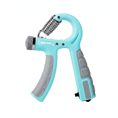 Adjustable Hand Grip Strengthener with Auto Counter, 10-100 lbs Resistance for Forearm Training, Ergonomic Non-Slip Design - color: Blue