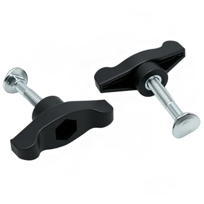 2 Pcs Lawn Mower Handle Knobs Nut Bolt Universal Wing Handle Knob T Handle Bolts for Most Lawn Mowers Snow Blower