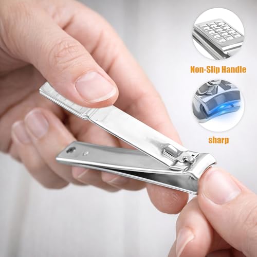 Travel Nail Kit – Manicure Set with Fingernail & Toenail Clippers, Stainless Steel Nail Tools in Travel Case, Portable Grooming Essentials for Men & Women (Beige) - color: Beige