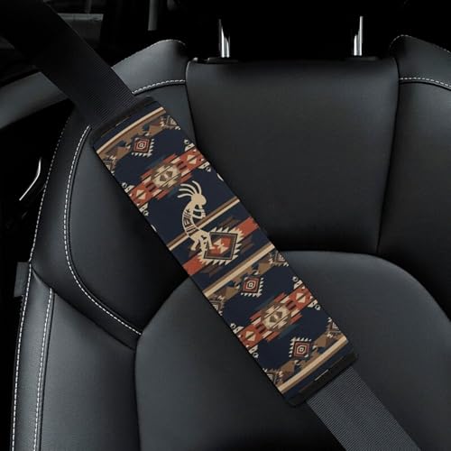 2 Pack Breathable Car Seat Belt Pad for Child, Stroller Pushchair High Chair, Traditional Southwestern Navajo Tribal Aztec Neck Strap Covers, Neck and Shoulder Support - color: Pattern 1119
