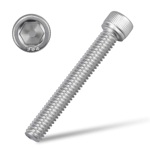 3/8-16 x 2 Socket Head Cap Screw Bolt, 304 Stainless Steel 18-8, Allen Hex Drive, Coarse Thread UNC, 10 PCS - size: 3/8-16 x 2"