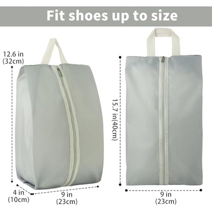 6pcs Portable Shoe Organizer, Travel Pouches with Zipper, Golf Shoe Bags, Clothes Bags, Soccer Cleats Bag Shoe Pouch for Gym, Waterproof, Odor-Resistant (Grey) | Golf Shoe Bags, Clothes Bags, Soccer Cleats Bag Shoe Pouch for Gym, Waterproof, Odor-Resistan