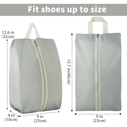 6pcs Portable Shoe Organizer, Travel Pouches with Zipper, Golf Shoe Bags, Clothes Bags, Soccer Cleats Bag Shoe Pouch for Gym, Waterproof, Odor-Resistant (Grey) | Golf Shoe Bags, Clothes Bags, Soccer Cleats Bag Shoe Pouch for Gym, Waterproof, Odor-Resistan
