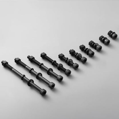 (30 Sets) M5 x 50mm Hex Socket Head Cap Screws Bolts and Nuts, Flat & Lock Washers Kits, 12.9 Grade Alloy Steel, Allen Socket Drive,Black Oxide Finish, Full Threads,with Hex Spanner - size: M5x50mm