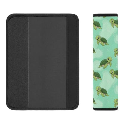 2 Pack Cute Sea Turtles Green Seat Belt Cover Universal Fit Shoulder Protector for Adults and Children, Most Cars, Comfortable Driving - color: Pattern 825