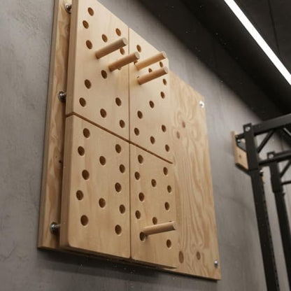 Climbing Board Wooden Pegboard Strength Training Upper Body Workout Smooth Polished Surface Design Suitable for Home or Garage Use - style: Style B