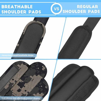 ZINZ 2-Pack Universal Shoulder Pad with Ultra thick Cushion for Bag Luggage Bag Crossbody, Plus Long & Anti-Slip & Breathable,Camouflage gray-2pack - color: Camouflage Gray-2pack