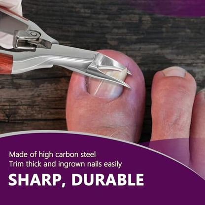 Toenail Clippers for Thick Toenails Super Sharp, Heavy Duty Toe Nail Clippers for Men Women Adult Seniors Long Handle, Professional Ingrown Toenail Cutters Pedicure Clipper