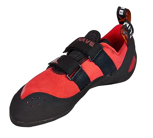 Climb X Rave Strap Climbing Shoe - color: Racing Red, size: 5.5