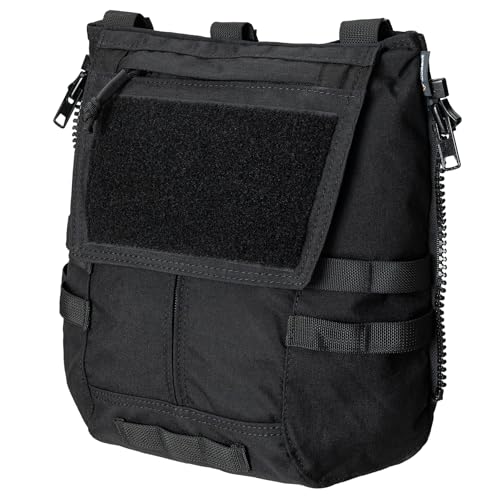 IDOGEAR Tactical Zip-on Panel Pouch Military Backpack Vest Accessory Bag for CPC AVS JPC2.0 - color: C:black