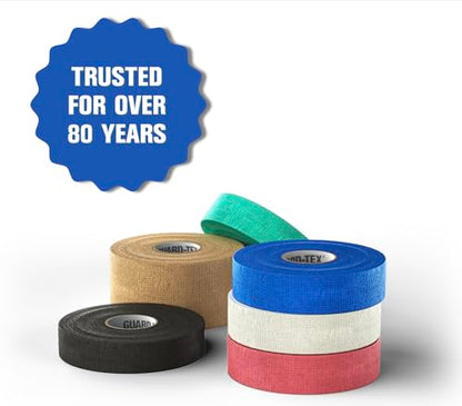 Guard-Tex® Green Finger Tape 1 in Self-Adhering Cotton Gauze for Trades — No Adhesive No Residue Skin Protection and Tool Grip — 12 Rolls x 90 ft — Made in USA Since 1935 - color: Green, size: 1 Inch