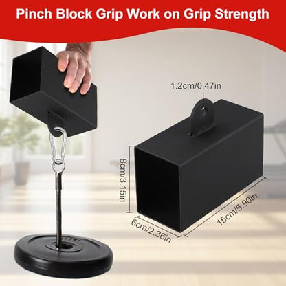Block Strength Set, Workout Climbing Power Grip, Hand Grip Tool For Cable Machine, Forearm Finger Exerciser With Loading Pin, Strengthener Equipment Climbing Training - color: Square 8x6cm