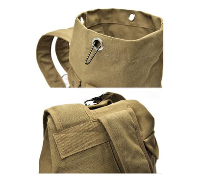 Large Capacity Travel Climbing Bag Tactical Military Duffel Bag Top Load Double Strap Canvas Backpack - color: Od