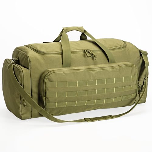 APRILBAY Super Quality 60L Large Duffel Travel Bag Luggage Foldable Bag Cargo Sport Gear Equipment Skiing Hardware Bag Heavy Duty& Durable(Dark Green) - color: Dark Green